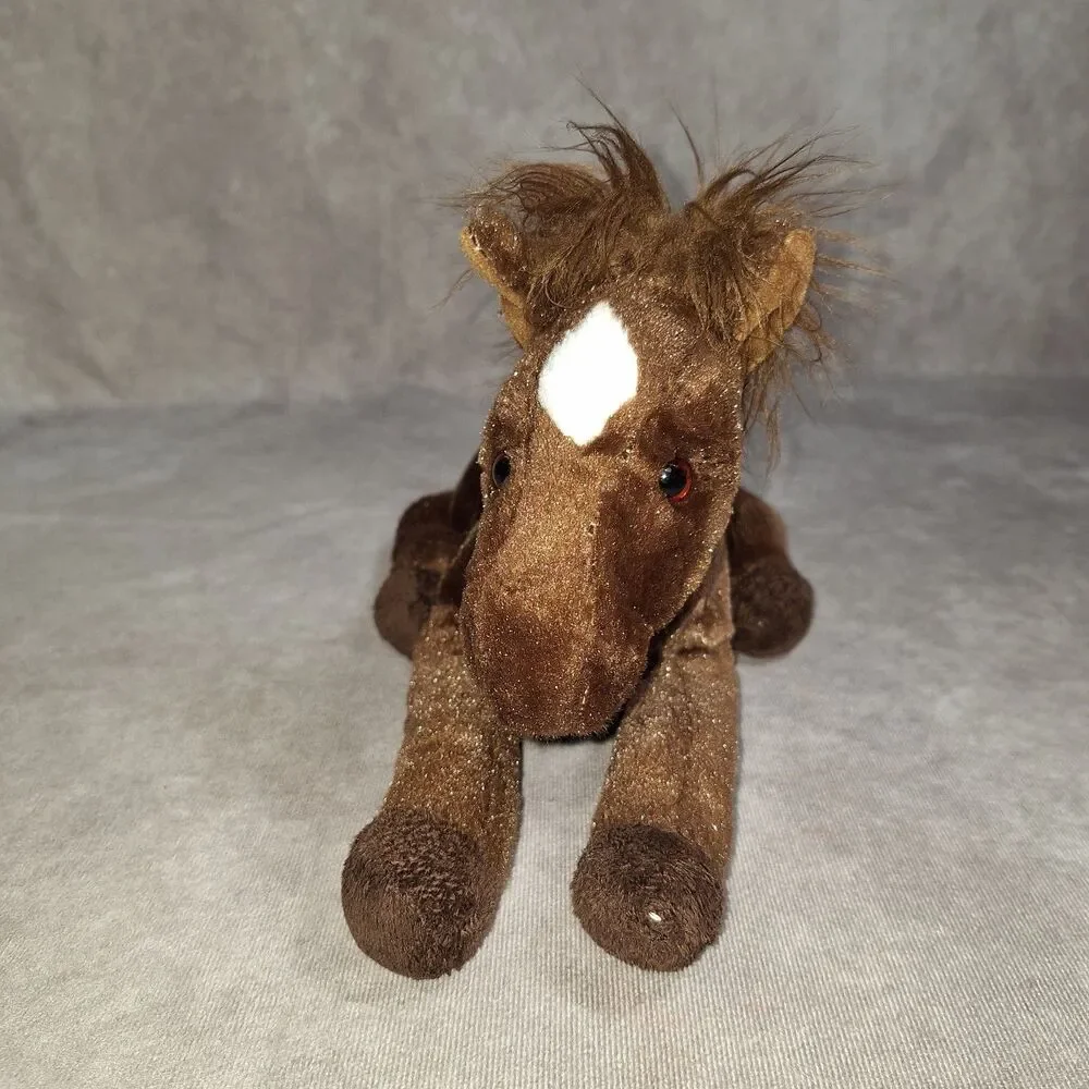 Aurora Outlaw Horse Plush Brown Pony Stuffed Animal Toy 12